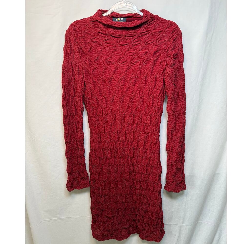 Maeve Anthropologie Scrunch Textured Mini Dress, Red, Size Large Party Cocktail